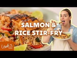 Quick Rice Stir Fry with Salmon - Easy Weeknight Dinner or Meal Prep!