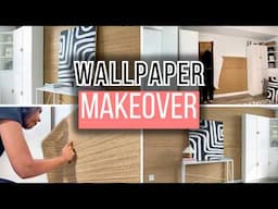 peel & stick wallpaper office upgrade + install hacks