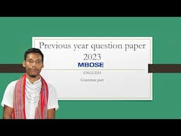 Class 12 English solved question paper | MBOSE 2023 part 2