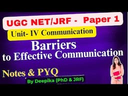 UGC Net Paper 1 || Barriers to Effective Communication