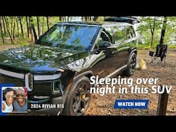 Camping in our 2024 RIVIAN R1S at Stone Mountain Park | Best Electric Vehicle!