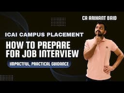 How to Prepare for Job Interview | ICAI Campus placement for Chartered Accountants