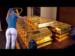 Secrets of Wealth Creation: Gold & US Dollar Banknotes Manufacturing process 98% Gold Factory Tour