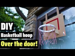 Over the door DIY basketball hoop using cardboard | Quick and easy!