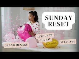 DIMANCHE RESET 🏡 Grand ménage, Courses Grand Frais & Selfcare | Prepas Saint-Valentin 💕ASMR