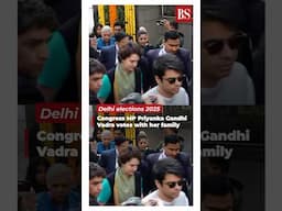 Delhi elections 2025: Congress MP Priyanka Gandhi Vadra votes with her family #delhipolls