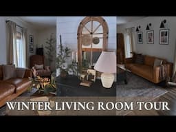 WINTER LIVING ROOM TOUR 2025/COZY WINTER DECORATING IDEAS + FAVORITE THRIFT FINDS & HOME RENOVATIONS