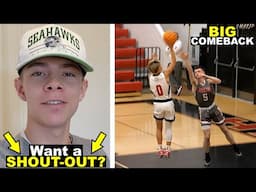 BIG COMEBACK WIN AT BASKETBALL GAME and GET A SHOUT-OUT ON MY NEXT VIDEO!