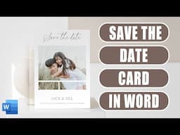 Create a save the date card in MS word - Photo split