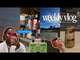 weekly vlog: I GOT A JOB, romanticizing my morning, organizing my bathroom, grocery haul| Nyla Imani