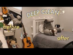 deep cleaning my FILTHY ROOM! *satisfying*