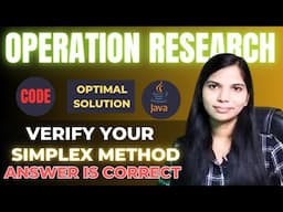 Simplex Method Linear Programming | JAVA Programming Project