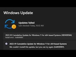 How To Fix Windows Update Install 0x800f081f Error on Windows 11/10