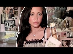 CLEANING AND ORGANIZING MY ROOM + INSTALL A NEW VANITY WITH ME | PINK, GIRL BLOGGER, LANA DEL REY 🪽