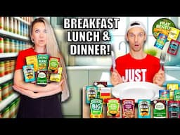 WE BOUGHT & ATE ONLY TINNED FOR 24 HOURS! Big money saving challenge