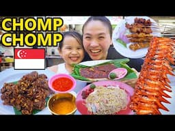 Street Food in Singapore! BBQ Seafood, Satay, Sambal Stingray, Hokkien Mee! Chomp Chomp Hawker Foods