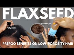 WHAT FLAXSEED PREPOO GEL DID TO MY DRY, FLAKY & ITCHY LOW POROSITY 4C NATURAL HAIR