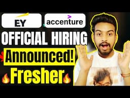 EY Biggest Hiring Announced | OFF Campus Drive For 2025, 2024 Batch | Fresher Jobs