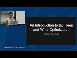 Ori Bernstein on An Introduction to Bε-trees and Write-Optimization [PWL NYC]