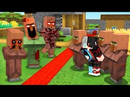 SCARY Villagers SPLIT The Village in Half! in Minecraft