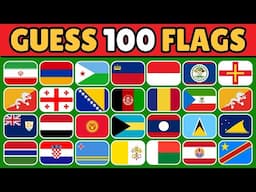 GUESS 100 FLAGS IN THE WORLD | FLAG QUIZ | GUESS THE FLAG #flag #quiz