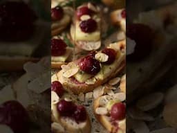 Crostini with Brie, Roasted Grapes and Toasted Almonds