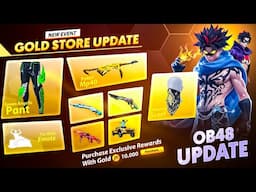 OB48 Gold Store New Items🔥🥳| Lol Emote+ Jazz Pent Return Date | Free Fire New Event | Ff New Event