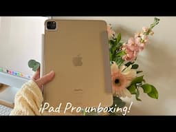 iPad Pro 2022 unboxing! + apple pencil 2 & accessories  🍢