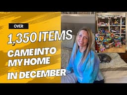 I wrote EVERYTHING that come into my house in Dec. | Over 1,350 items!