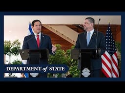 Secretary Rubio holds a joint press availability with Costa Rican President Rodrigo Chaves