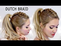 Dutch braid into ponytail tutorial - Hairstyle for medium and long hair