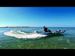 I Put an ENGINE on a Giant Inflatable Paddle Board To FISH the Gulf of America with Piscifun