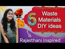 6 DIY Best Out Of Waste Competition Craft ideas | Rajasthani Theme Inspired Home Decor