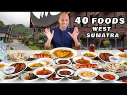 40+ Indonesian Street Foods in West Sumatra 🇮🇩 #1 RENDANG + MINANG Village Market + PADANG Seafood