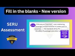 Fill in the blank New version explained - SERU assessment- 2024  #Seruassessment, #tfl, #phv, #seru