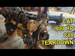 800HP Cat C18 Engine Teardown. Pistons, Main Bearings and Counterbores.