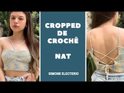 CROPPED DE CROCHÊ NAT  Professora Simone Eleoterio