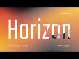 Horizon Motion Typeface for DaVinci Resolve