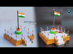 🇮🇳How to make Indian flag with paper/Republic day Flag making/Republic daycraft ideas