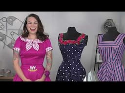 Night and Day Dress Mitered Collar Sewing Tutorial for Charm Patterns (It's Sew Easy 1909)