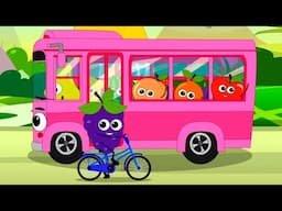 Wheels On The Bus Go Round And Round, Vehicle Song and Nursery Rhymes for Kids