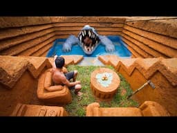 Full Video: Build Swimming Pool Water Slide Crocodile Around The Secret Underground House