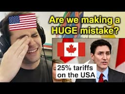 American Reacts to US Tariffs on Canada