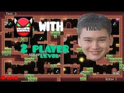 BEATING 2-PLAYER DEMON PLATFORMER WITH NOOB FRIEND 🔴 PART 1🔴