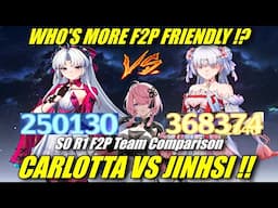 CARLOTTA Vs JINHSI WHO'S MORE F2P FRIENDLY !? S0 R1 with F2P Team Comparison | Wuthering Waves 2.0