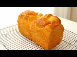 丹麦吐司面包｜手撕千层面包｜造型漂亮，操作简单 Easiest Puff Pastry Loaf Bread | Danish Loaf Bread | Croissant Loaf Bread