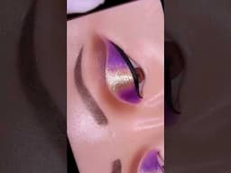 #shorts PURPLE GOLD GLITTER EYEMAKEUP