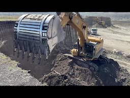 Caterpillar 395 & Cat 385C Excavators Loading Trucks - Sotiriadis/Labrianidis Mining Works - 4k