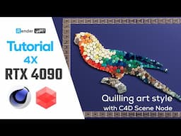 Quilling Art Style with Scene Nodes (Cinema 4D) | Tutorial | iRender