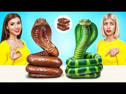 Real Food vs Chocolate Food Challenge! Funny Cooking Moments by YUMMY JELLY